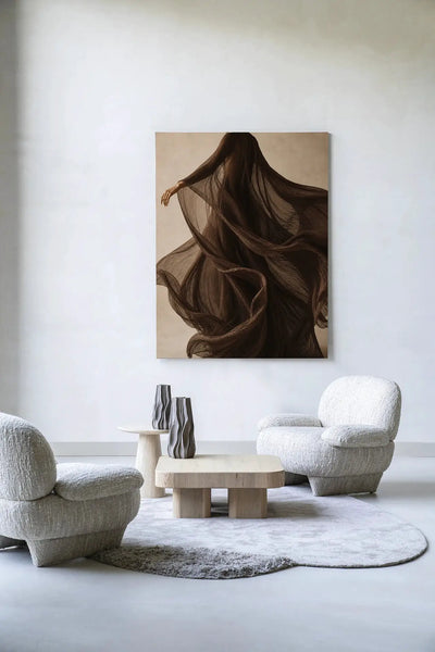Flowing Brown - Moderne Wanddecoratie | Artprint, Glass Art & Wandkleed by Urban Cotton