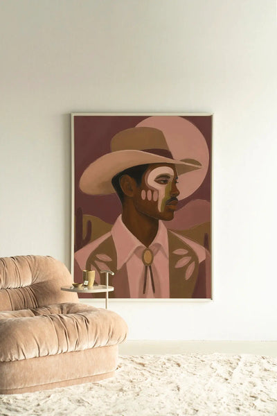 Western Night - Moderne Wanddecoratie | Artprint, Glass Art & Wandkleed by Urban Cotton
