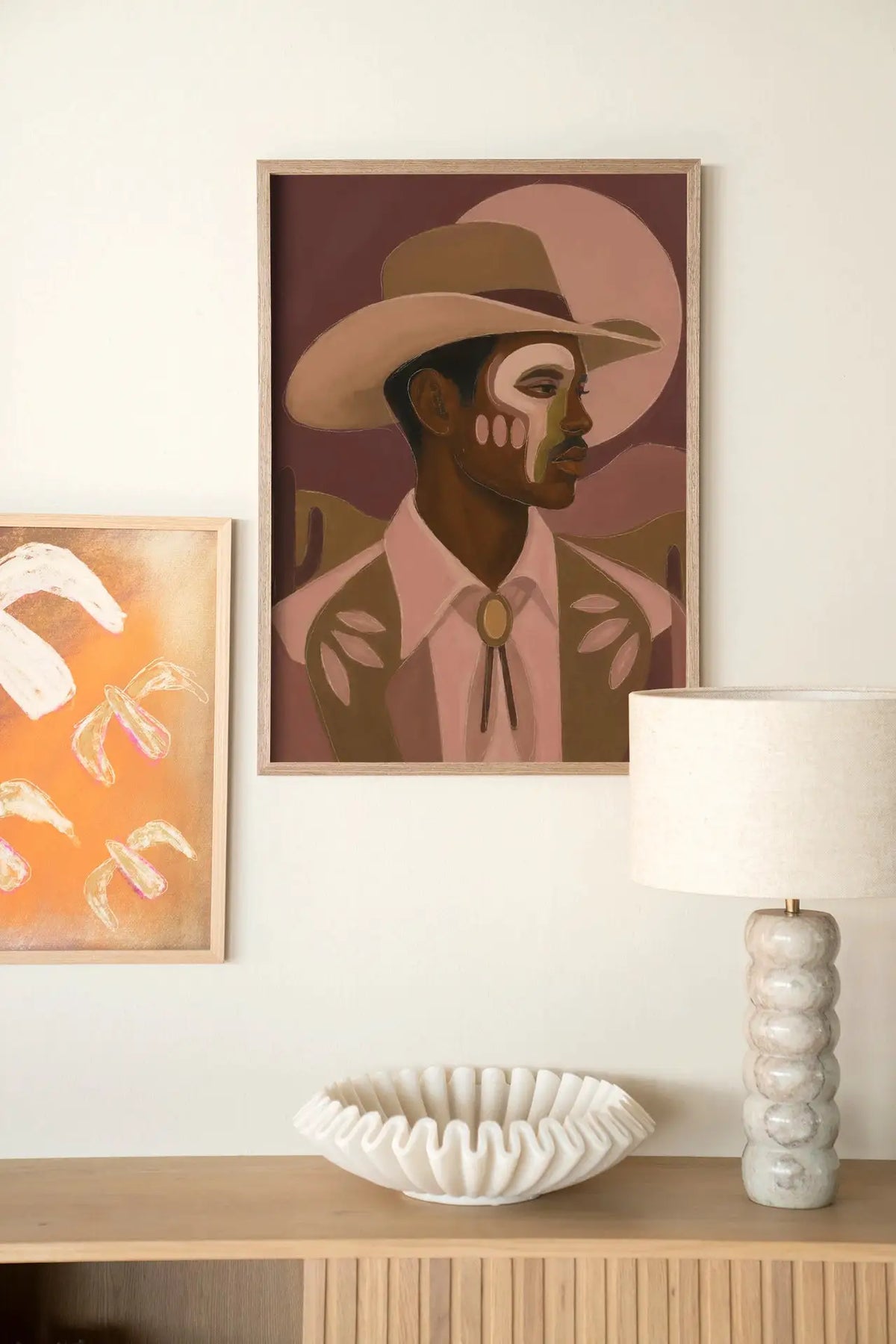 Western Night - Moderne Wanddecoratie | Artprint, Glass Art & Wandkleed by Urban Cotton