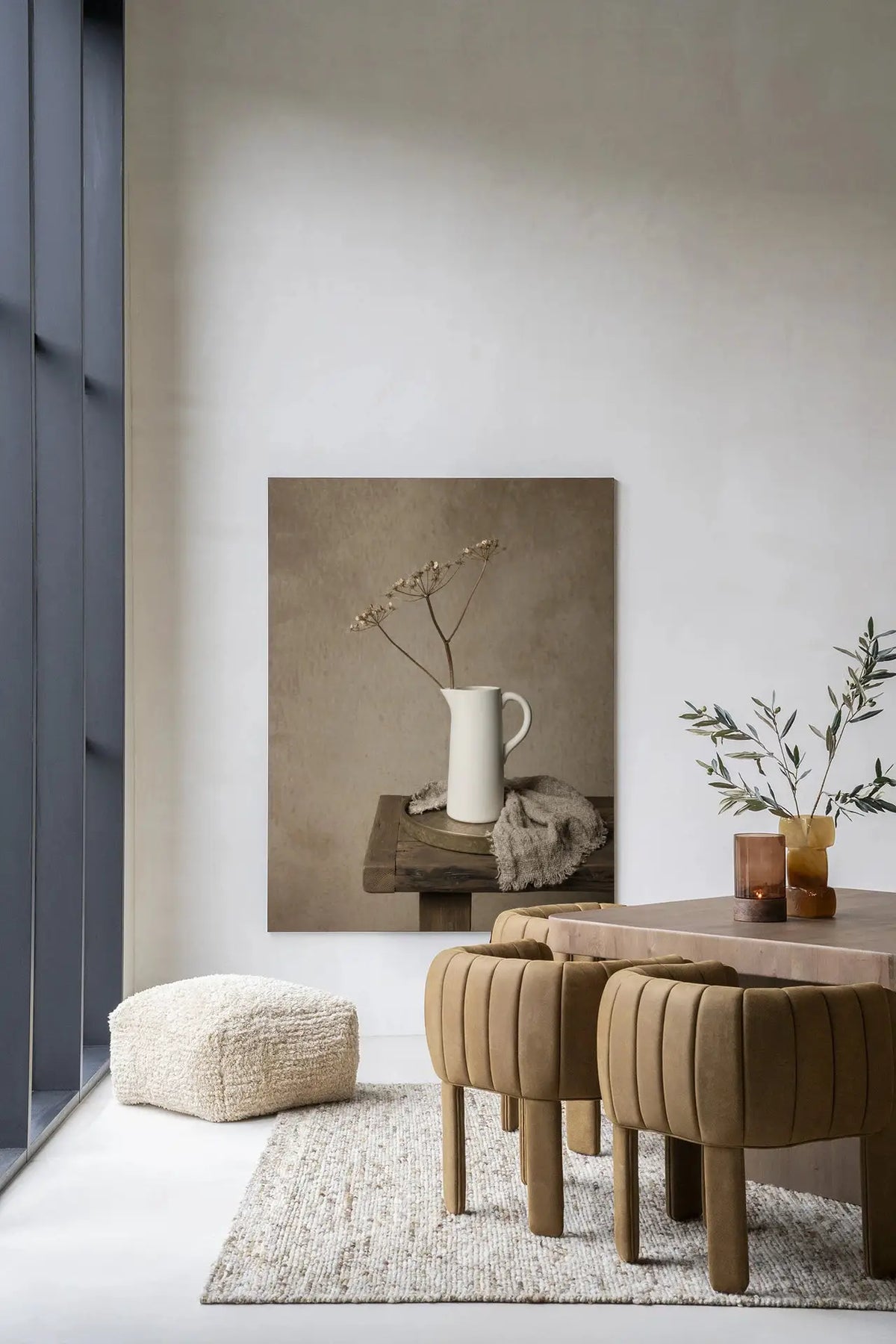 Dried Botanical Elegance - Moderne Wanddecoratie | Artprint, Glass Art & Wandkleed by Urban Cotton
