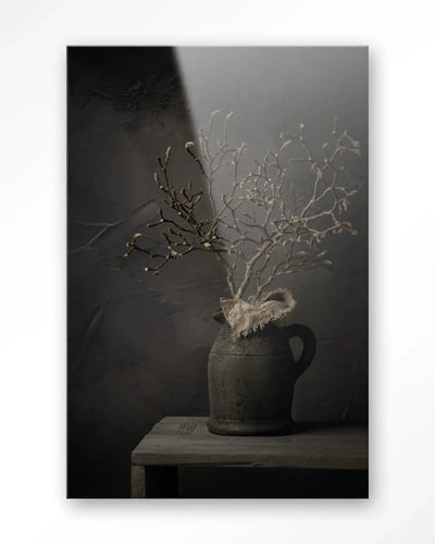 Rustic Magnolia Branch - Moderne Wanddecoratie | Artprint, Glass Art & Wandkleed by Urban Cotton