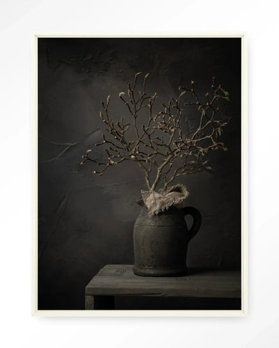 Rustic Magnolia Branch - Moderne Wanddecoratie | Artprint, Glass Art & Wandkleed by Urban Cotton
