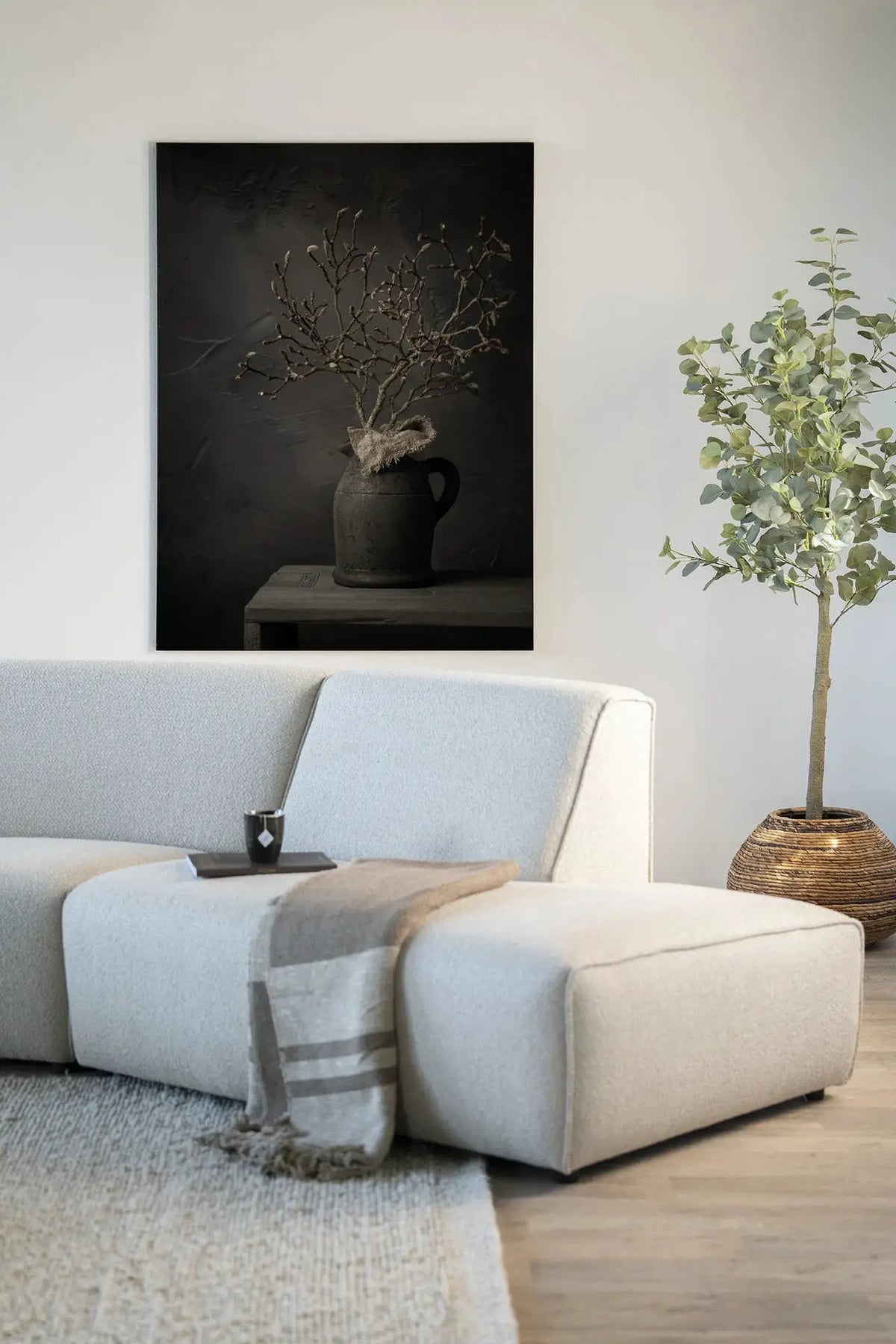 Rustic Magnolia Branch - Moderne Wanddecoratie | Artprint, Glass Art & Wandkleed by Urban Cotton