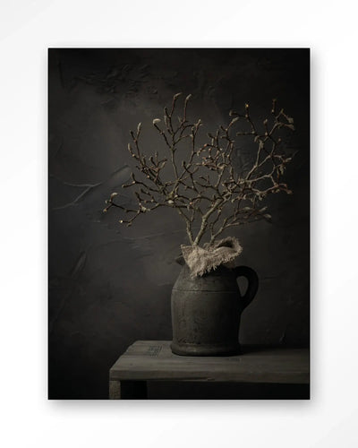 Rustic Magnolia Branch - Moderne Wanddecoratie | Artprint, Glass Art & Wandkleed by Urban Cotton