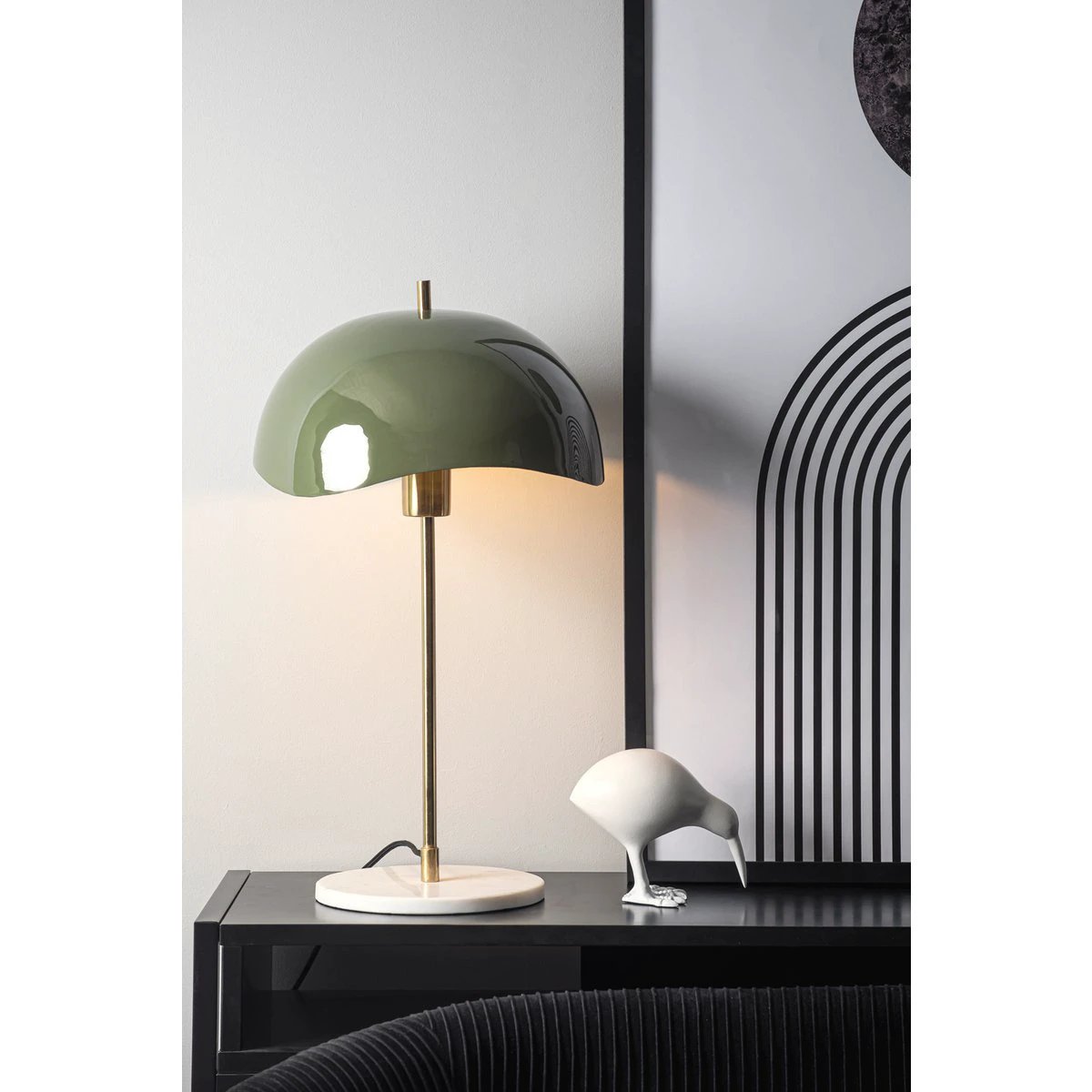 Tafellamp Wave Dome Groen by Leitmotiv