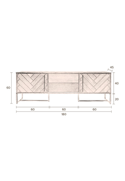 Dressoir Class Low Oak by Dutchbone