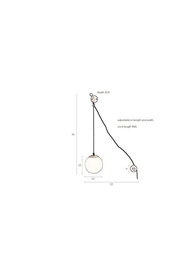 Wandlamp Bulan by Dutchbone