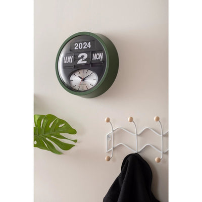 Wandklok Round Flip Groen by Karlsson