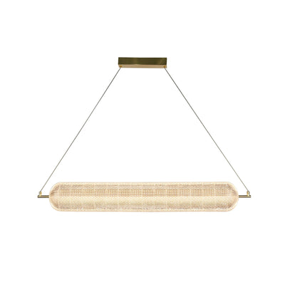 Hanglamp Capsule LED - Satin Brass Metal and Acryl by Searchlight