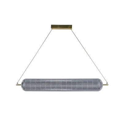 Hanglamp Capsule LED - Satin Brass Metal and Acryl by Searchlight