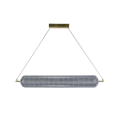 Capsule LED Convertible Pendant, Satin Brass Metal and Acryl