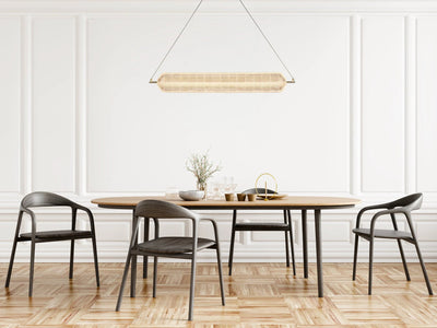 Hanglamp Capsule LED - Satin Brass Metal and Acryl by Searchlight