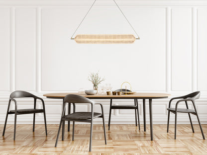 Capsule LED Convertible Pendant, Satin Brass Metal and Acryl