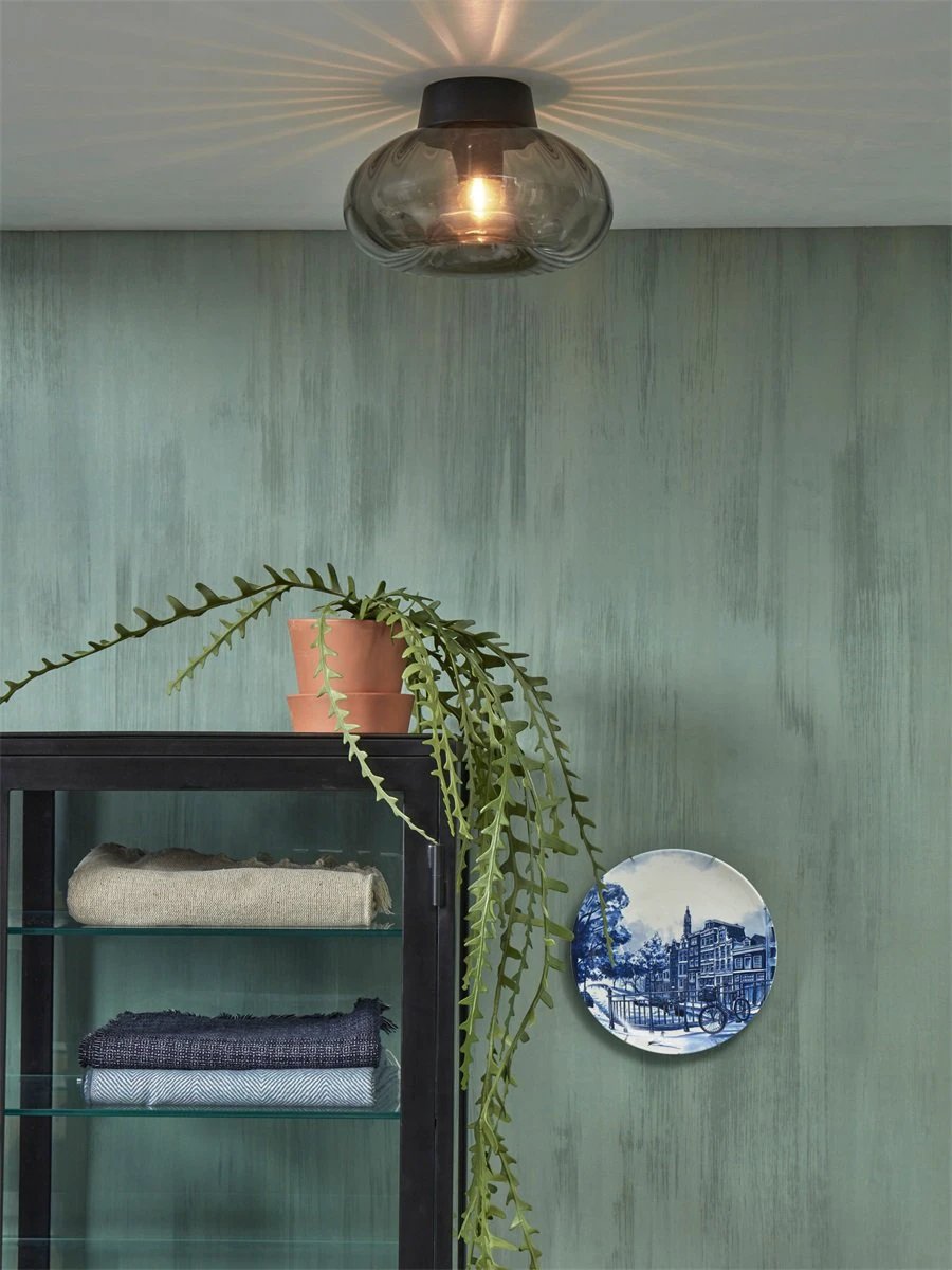 Plafondlamp Brussel - Zwart/Antraciet - Ø27cm by it's about RoMi