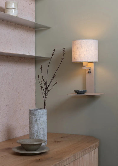 Wandlamp Florence met beige kap Ø18 x 15cm by it's about RoMi