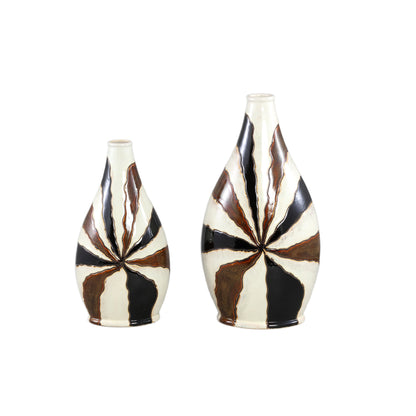 Evelin Keramische Vaas Met Lijnen L - depauwwonen