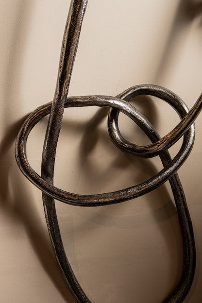 Wun Nikkel Gegoten Aluminium Knoop Wanddecoratie - depauwwonen