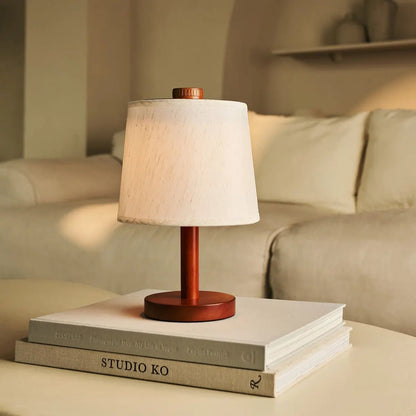 Tafellamp oplaadbaar Rover kastanje bruin hout