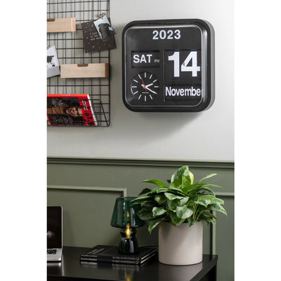 Wandklok Big Flip Zwart by Karlsson