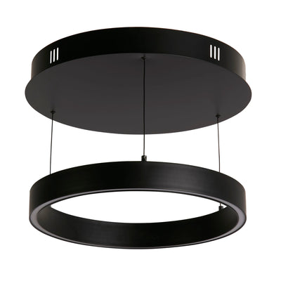 Hanglamp Layla Gesture Control - Black Metal & Opal Acrylic by Searchlight