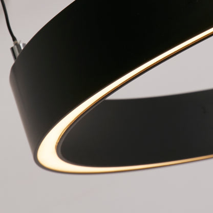 Layla Gesture Control Pendant - Black Metal & Opal Acrylic