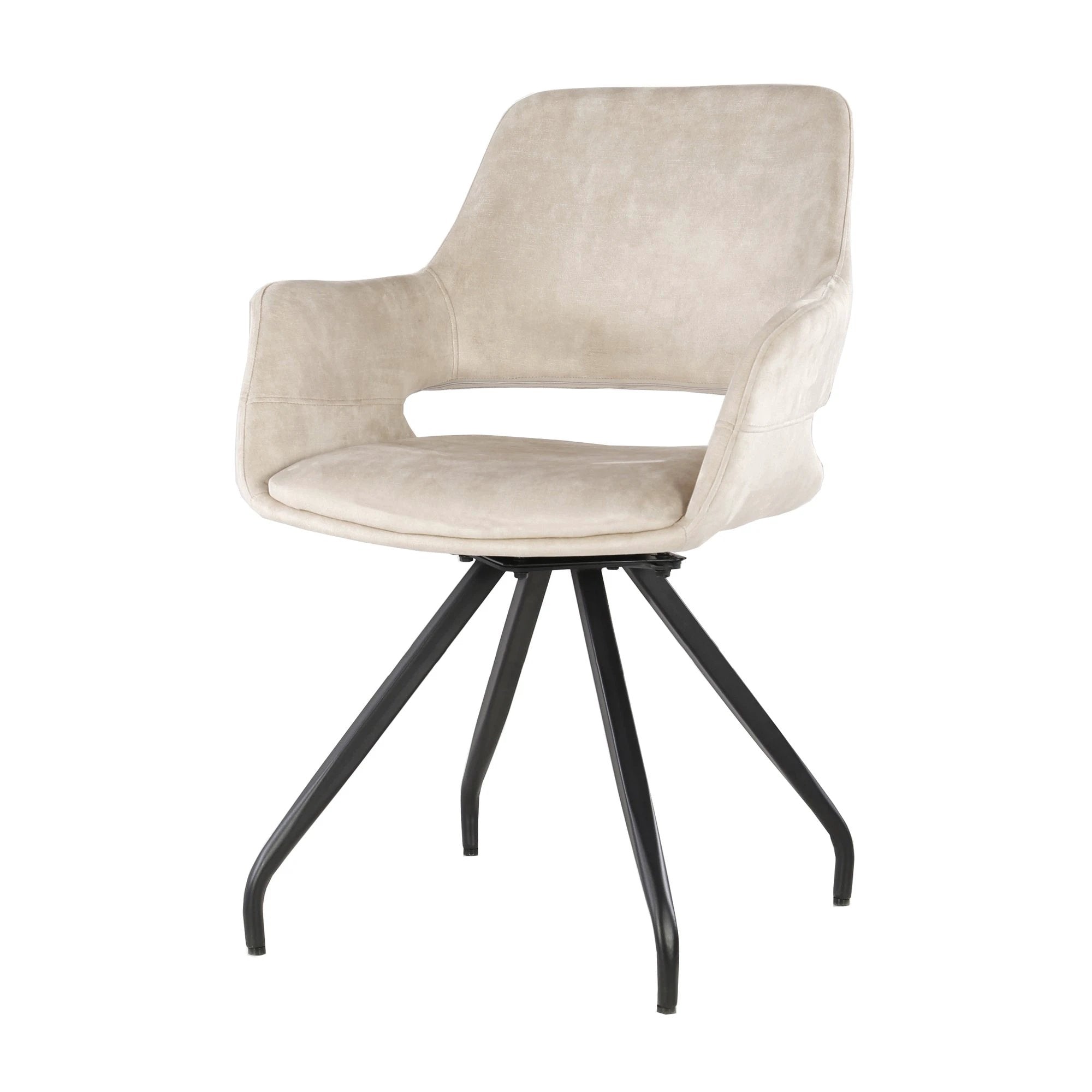 Capp Beige Fluweel (set van 2) by Livingfurn