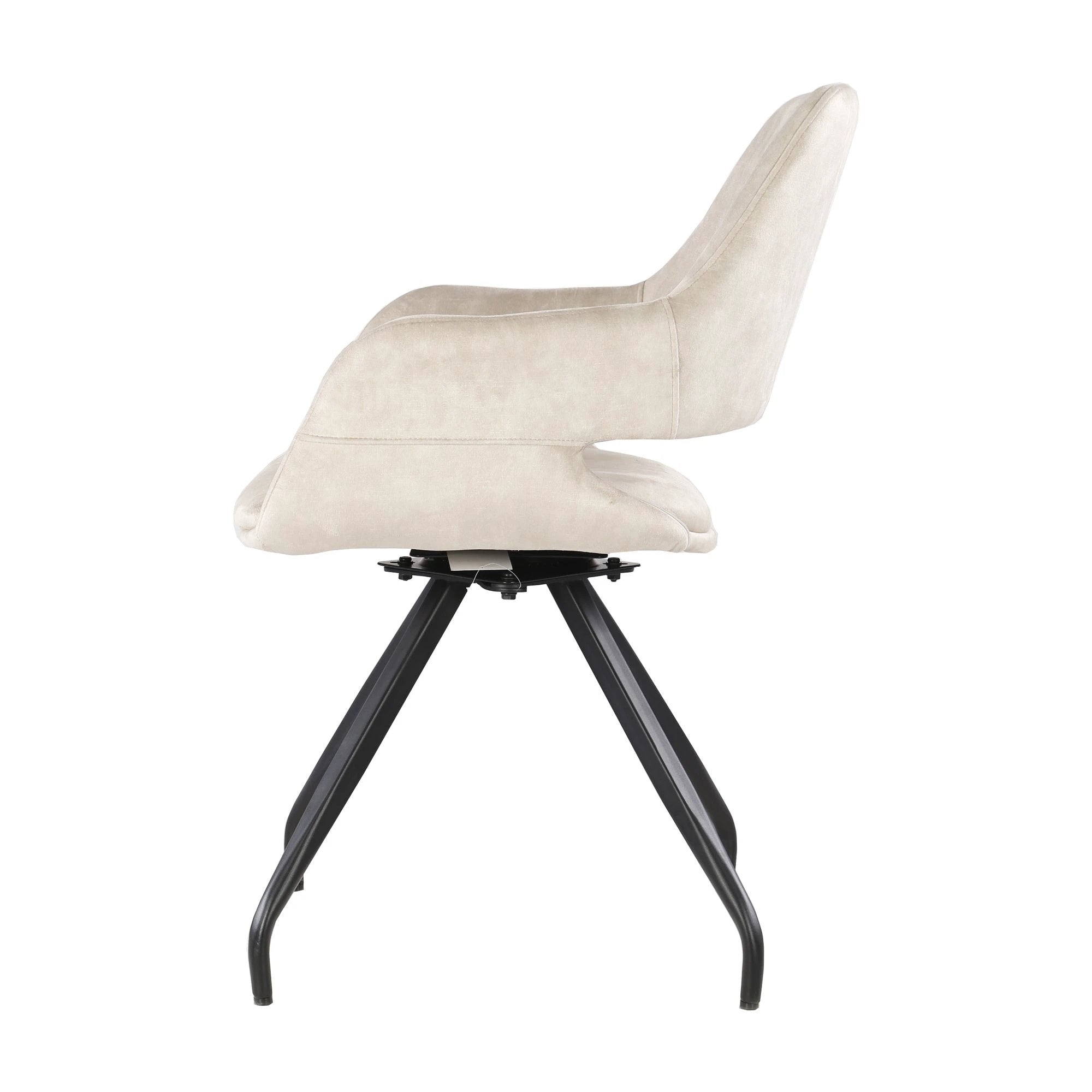 Capp Beige Fluweel (set van 2) by Livingfurn