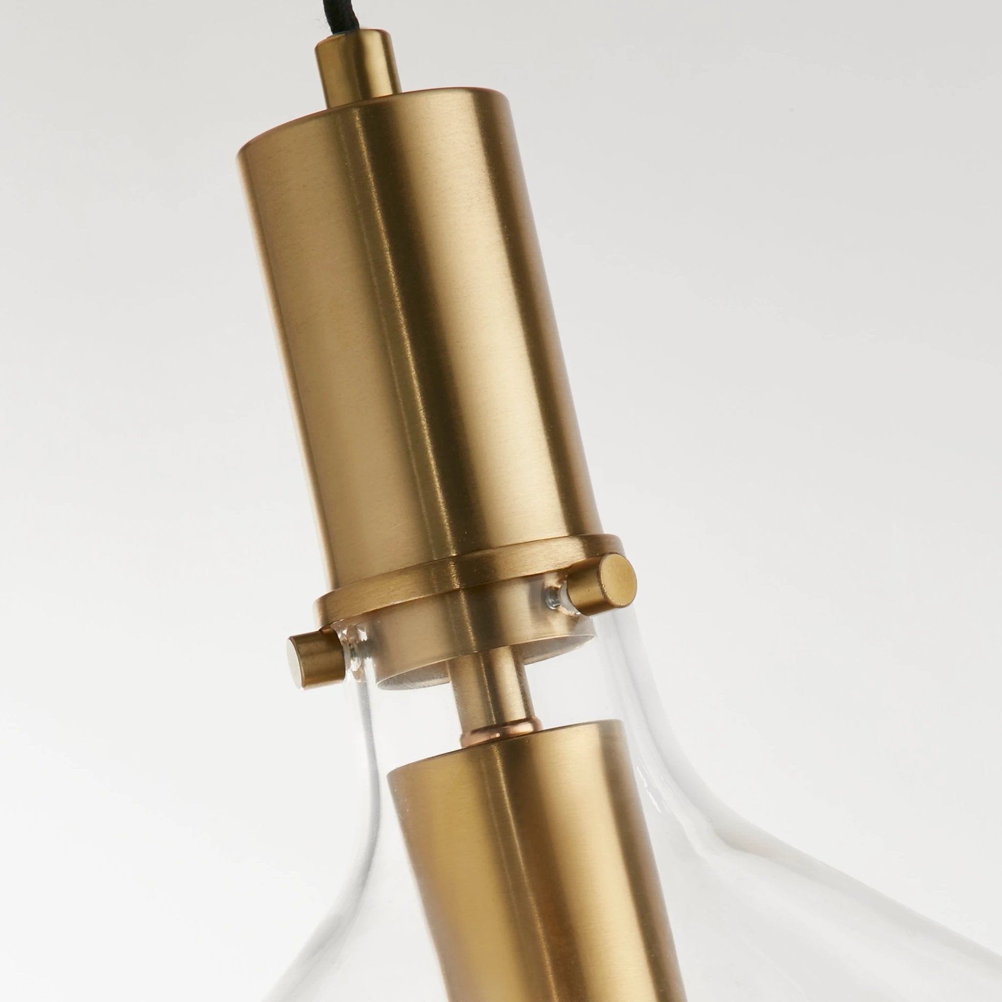 Hanglamp Margarita - Brass Metal & Clear Glass by Searchlight