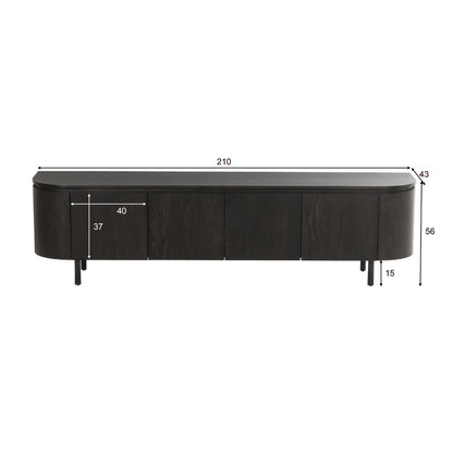 TV-meubel Tobago Espresso 210cm