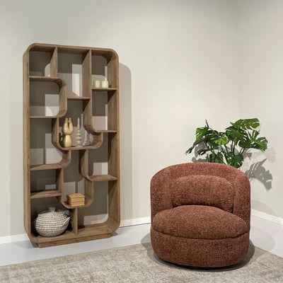 Draaifauteuil Britt Bordeaux by Livingfurn
