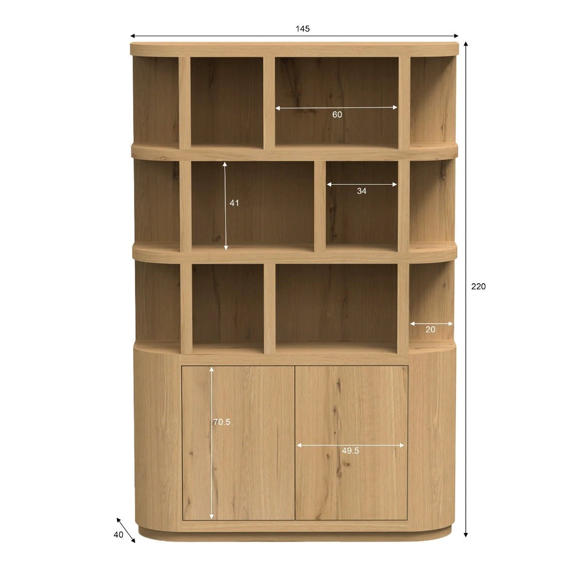 Kast Novero 145 cm by Livingfurn