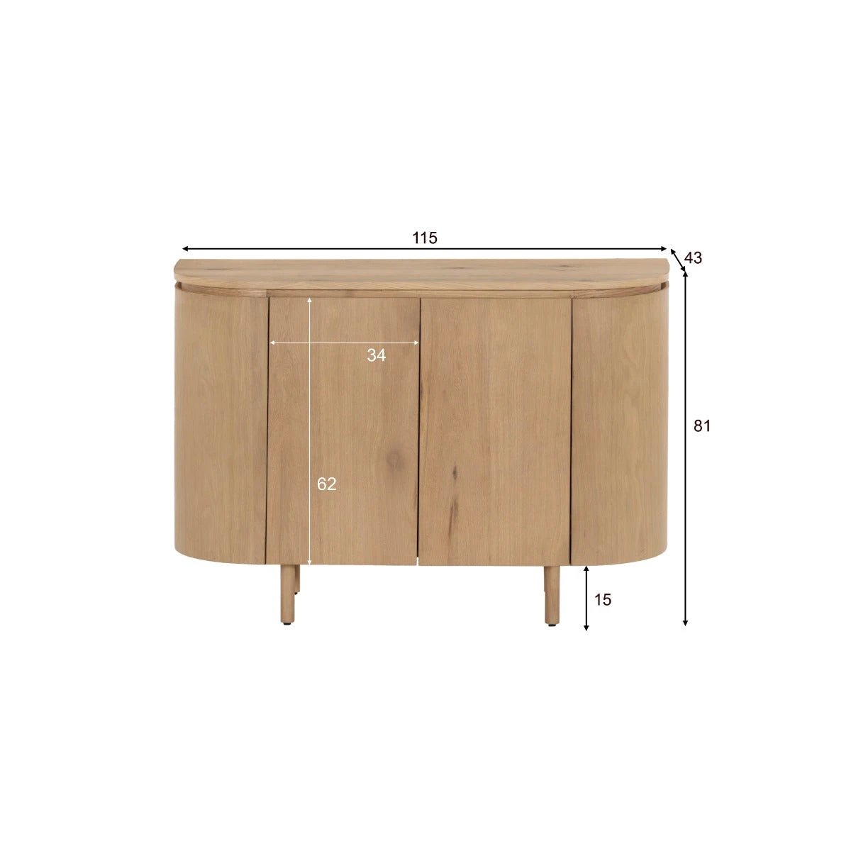 Dressoir Tobago 115 cm by Livingfurn