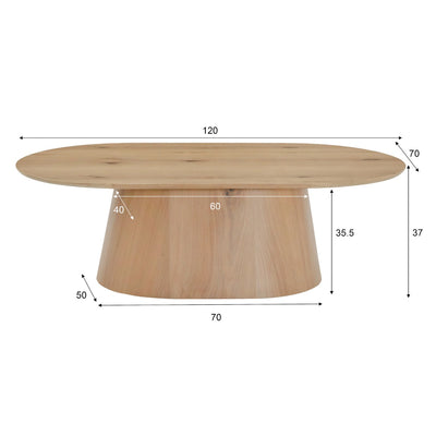 Eettafel Novero Ovaal 120 cm by Livingfurn