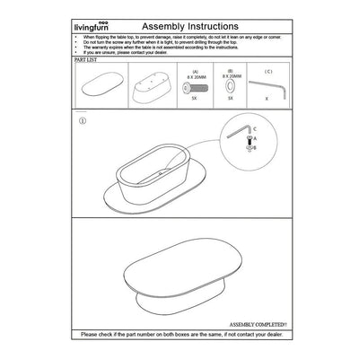 Eettafel Novero Ovaal 120 cm by Livingfurn