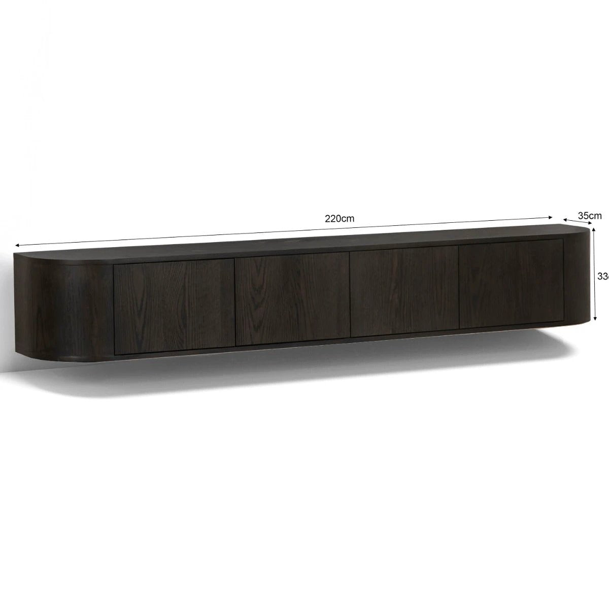 TV-meubel Novero Espresso Zwevend 220cm by Livingfurn