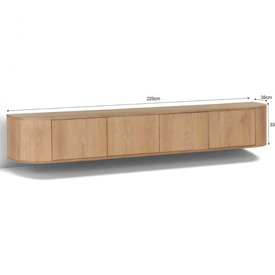 TV-meubel Novero zwevend 220 cm by Livingfurn