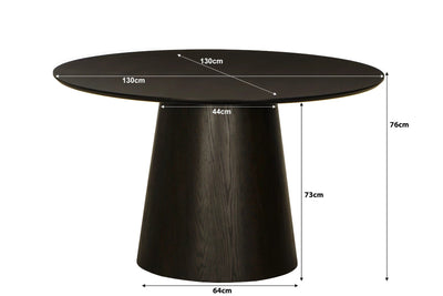 Eettafel Novero Espresso 130 cm by Livingfurn