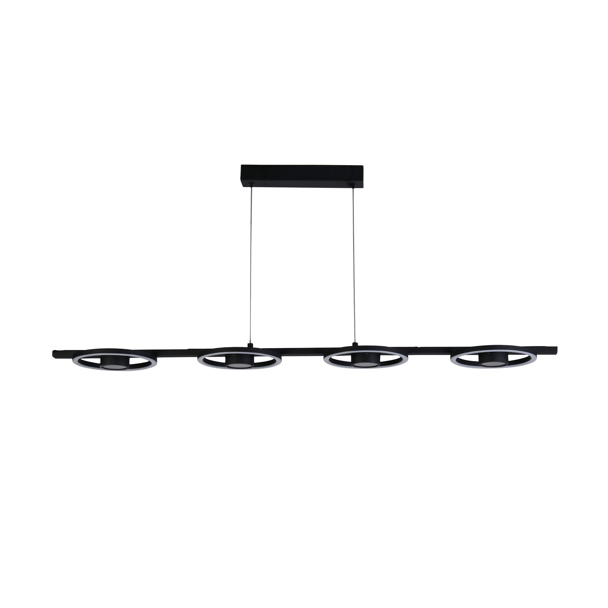 Space 4Lt LED Bar Pendant, Black Metal