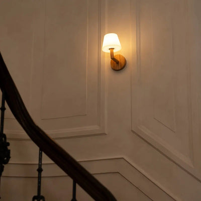 Wandlamp Oplaadbaar Ted lichtbruin hout by Tavellio - Amsterdam