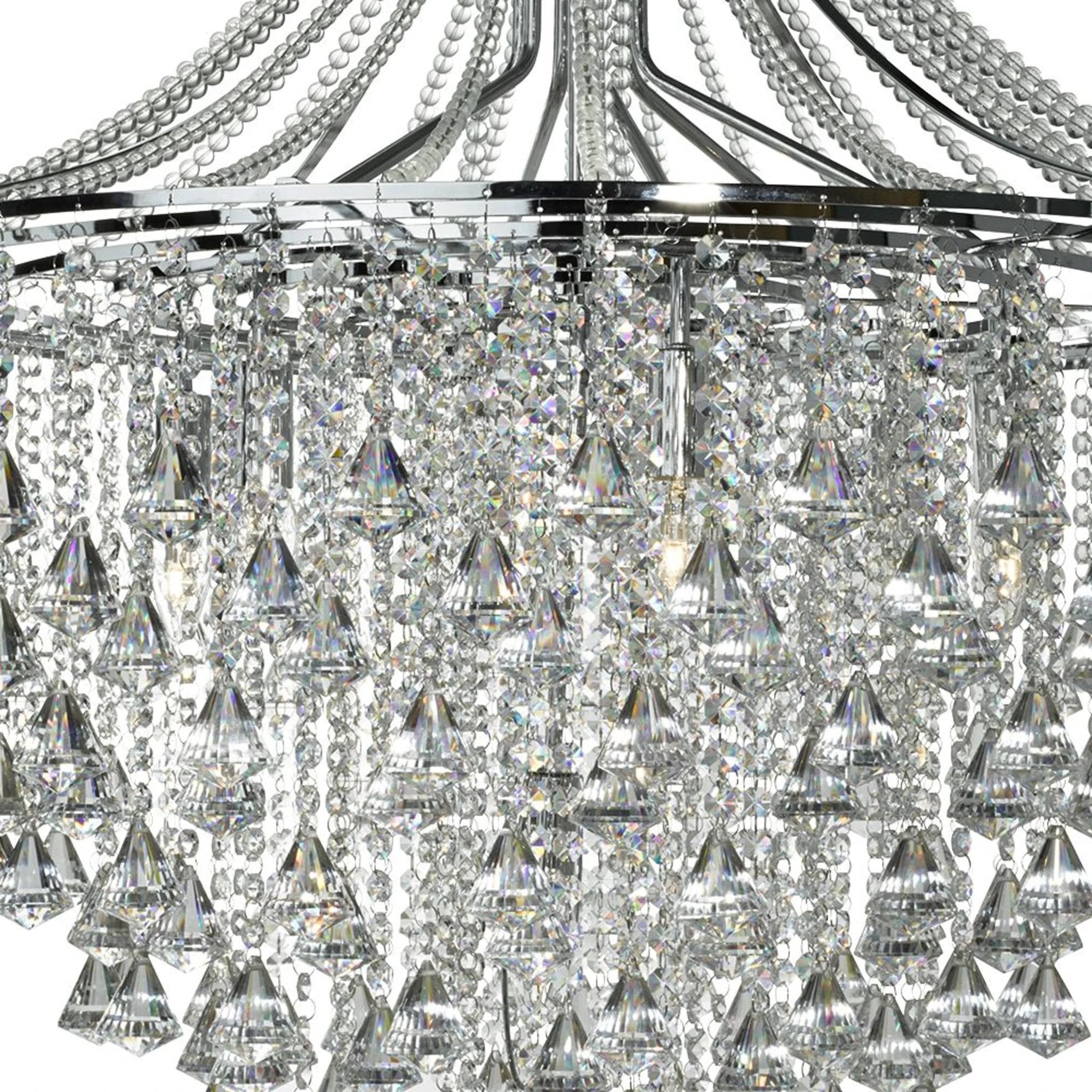 Kroonluchter Dorchester 7Lt Chrome & Crystal by Searchlight