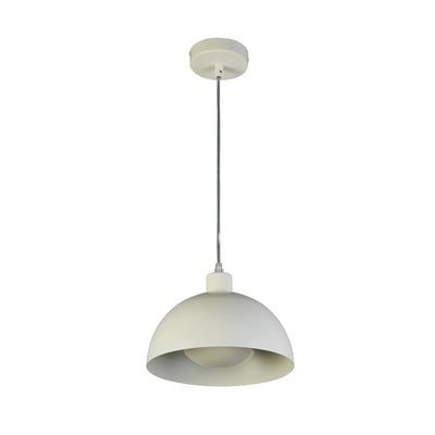 Hanglamp Mars 1LT - Matt Cream Metal & Cream Inner 40cm by Searchlight
