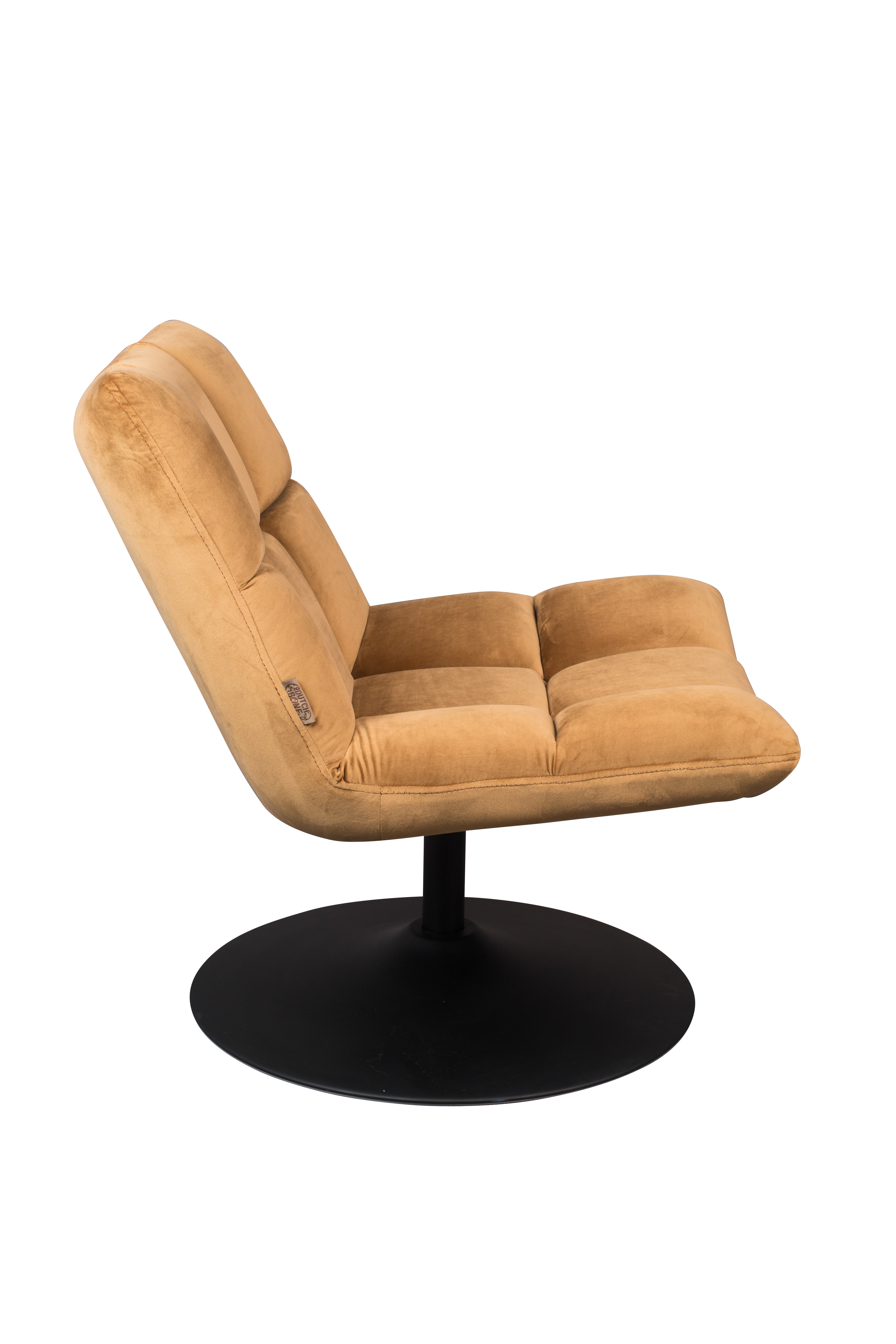 Lounge Chair Bar Velvet Golden Brown