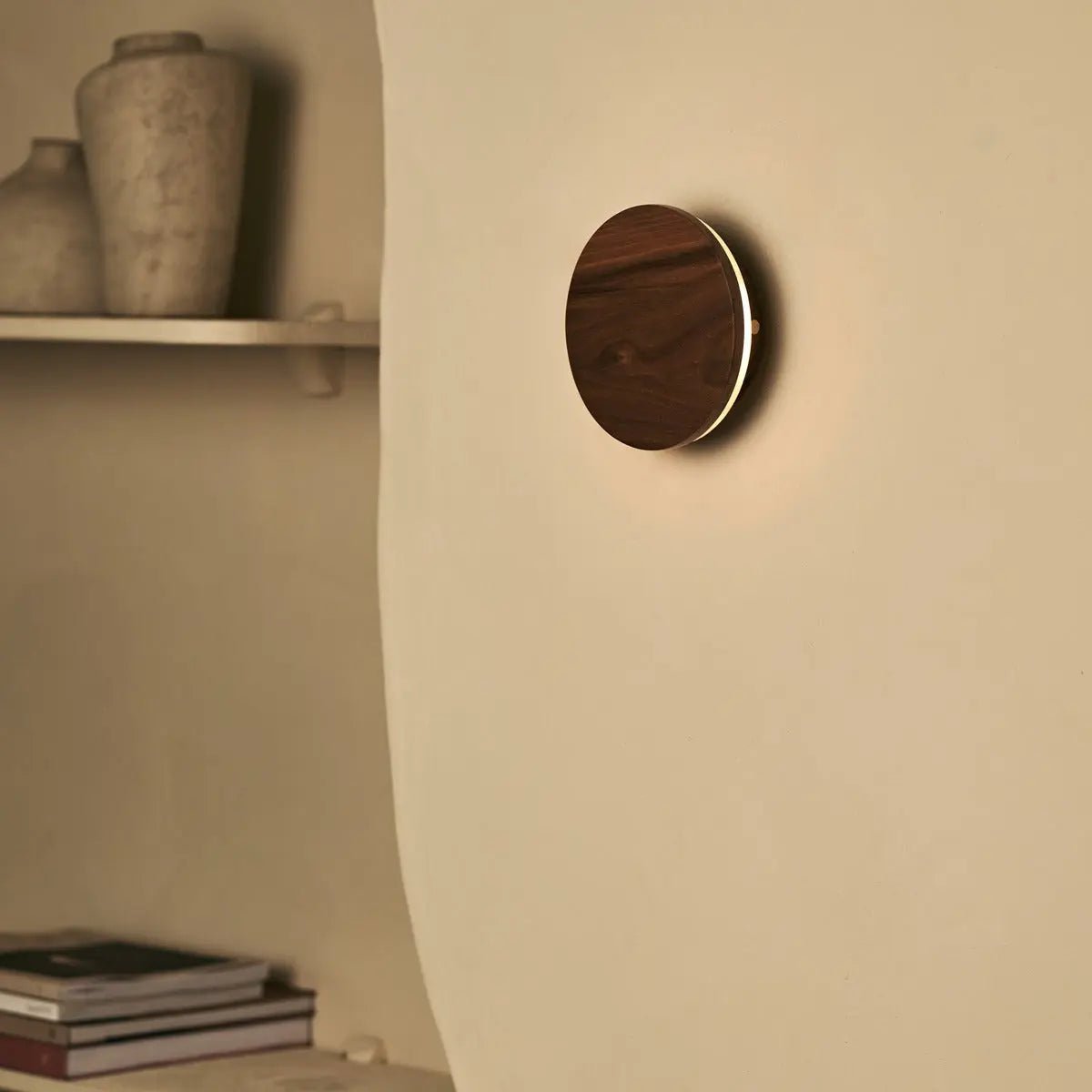 Wandlamp Oplaadbaar Lou Walnoot