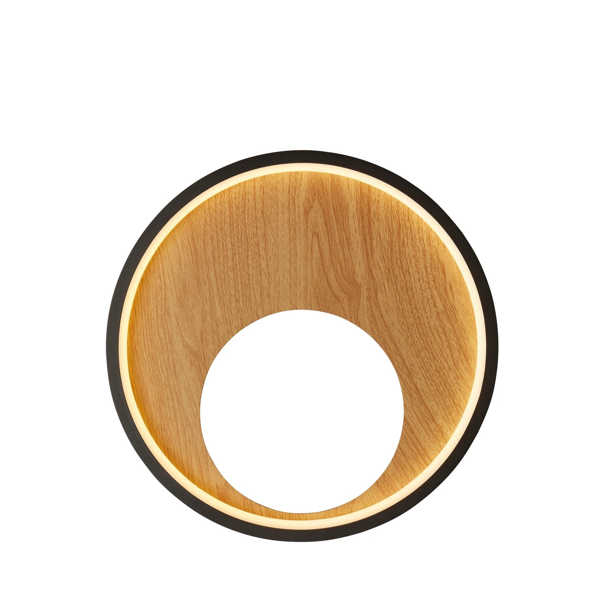 Wandlamp Curio - Black Metal & Wood by Searchlight