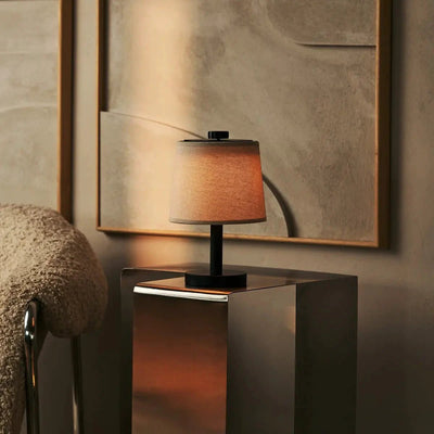 Tafellamp oplaadbaar Rover zwart hout by Tavellio - Amsterdam