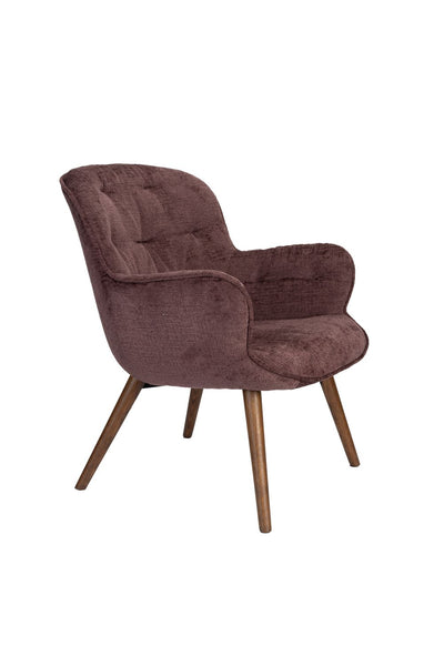 Fauteuil Lenn Plum by Dutchbone