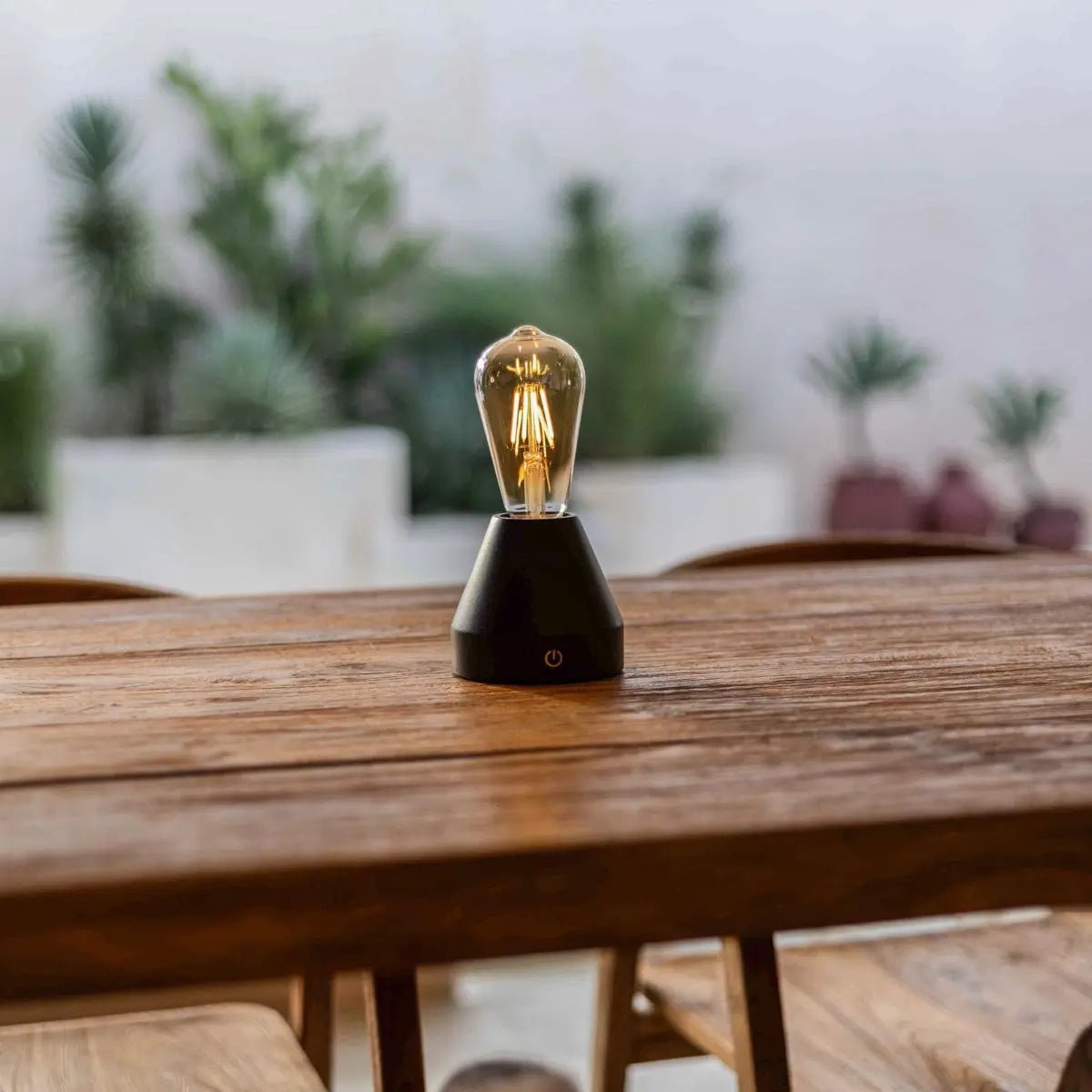 Tafellamp oplaadbaar Zavi donkerbruin