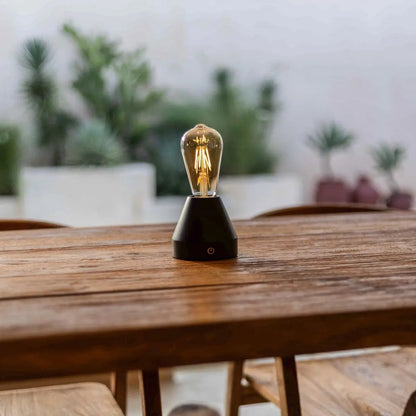 Tafellamp oplaadbaar Zavi donkerbruin