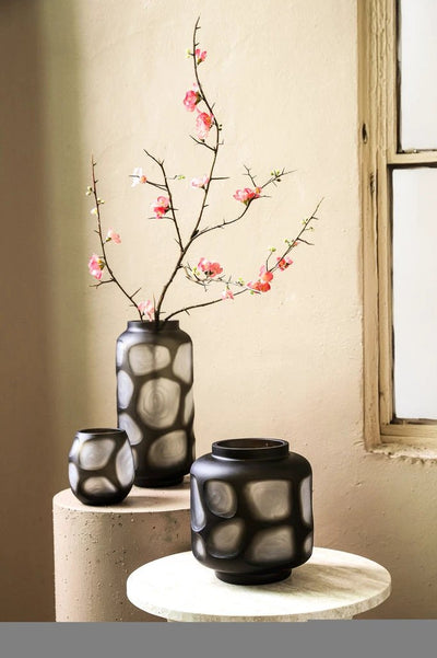 Azize Groene vaas van geslepen glas S by PTMD