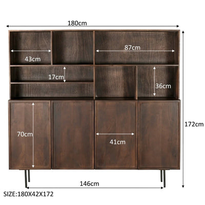 Kast Elan Bruin 180cm by Livingfurn